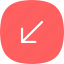 arrows, pointers, diagonal, arrow, button, interface, symbol 