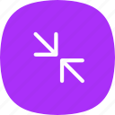 arrows, pointers, minimize, minimizing, button, interface, symbol