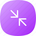 arrows, pointers, minimize, minimizing, button, interface, symbol