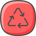 arrows, pointers, ecology, recycling, recycle, button, interface, symbol