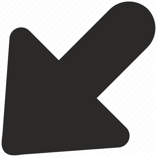 Arrow, bottom, left, direction, southwest icon - Download on Iconfinder