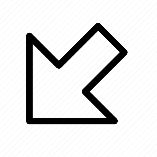 Arrow, bottom left, minimize, corner, down left, diagonal icon - Download on Iconfinder