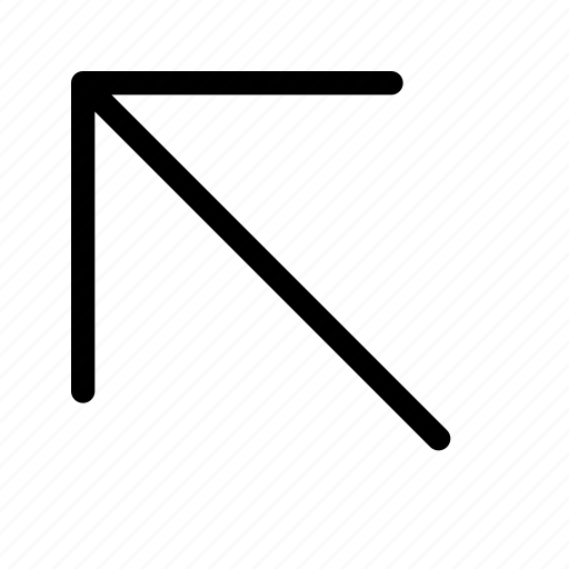 Arrow, topp left, upper left, corner, diagonal, northwest icon - Download on Iconfinder