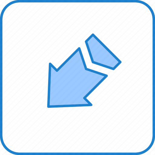 Down, left, arrow, direction, move, navigation icon - Download on Iconfinder