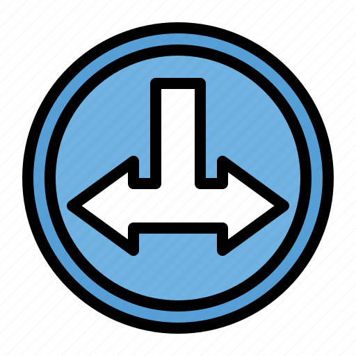 Arrow, t, junction icon - Download on Iconfinder