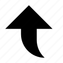 arrow, load, pointer, top, up, upload, upward