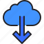 cloud, download, storage, data, arrow 