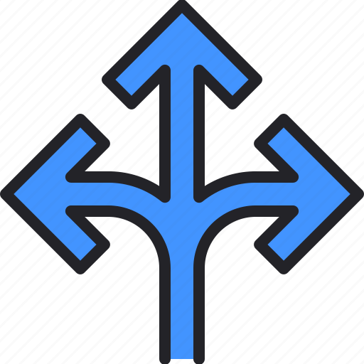 Junction, arrow, direction, ways, arrows icon - Download on Iconfinder