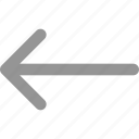 long, arrow, left