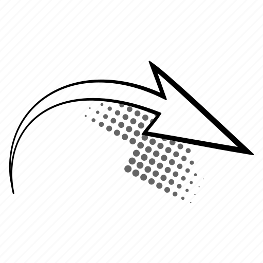 Arrow, curve, half-tone, retro, sign, twisted icon - Download on Iconfinder