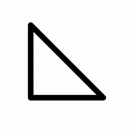 Triangle, left, bottom-left, down-left, corner, downward-left, southwest icon - Download on Iconfinder