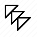 speed, top-left, up-left, corner, upper-left, northwest, triangle, direction, pointer