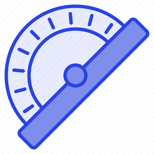 Protractor, geometric, tool, stationery, scale, ruler, measurement icon - Download on Iconfinder