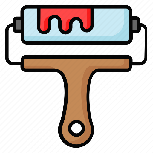 Paint, roller, drawing, tool, accessory, equipment, instrument icon - Download on Iconfinder