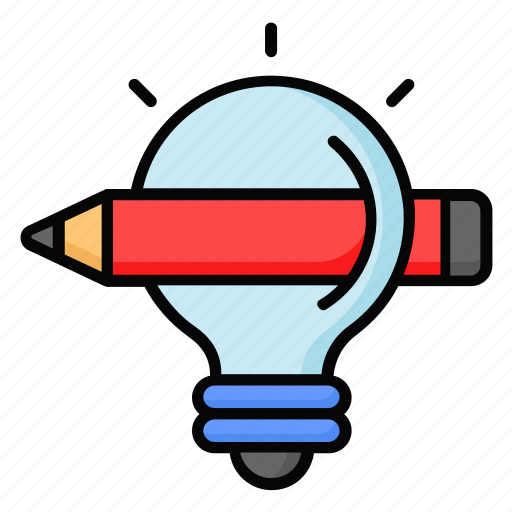 Creative, idea, creativity, lightbulb, writing, innovation, lamp icon - Download on Iconfinder