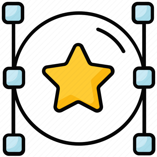 Star, graphic, designing, art, nodes, curve, tool icon - Download on Iconfinder