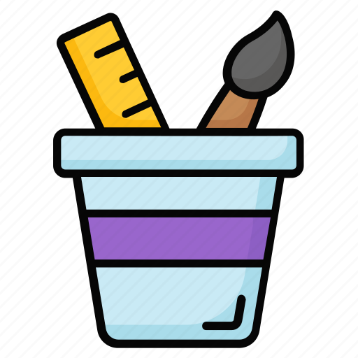 Drawing, tools, scale, brush, stationery, ruler, box icon - Download on Iconfinder