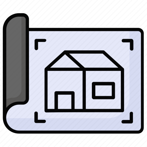 Home, architecture, blueprint, estate, structure, framework, house icon - Download on Iconfinder