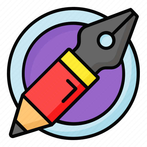 Pen, pencil, tool, technology, graphic, designing, bezier icon - Download on Iconfinder