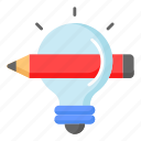 creative, idea, creativity, lightbulb, writing, innovation, lamp
