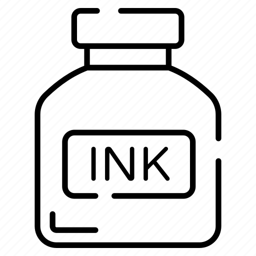 Inkpot, ink, stationery, container, bottle, jar, vintage icon - Download on Iconfinder