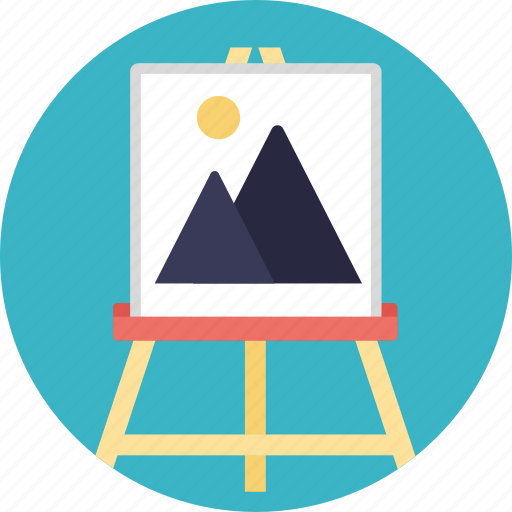 Canvas, canvas stand, paint, painting, scenic painting icon - Download on Iconfinder