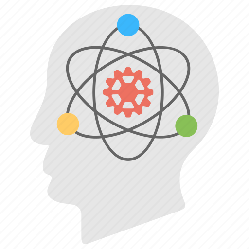 Artificial intelligence, atom orbits, brain power, human brain, scientific thoughts icon - Download on Iconfinder