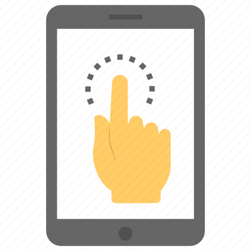 Mobile interface, mobile phone operating, mobile usage, smartphone, user touches the mobile screen icon - Download on Iconfinder