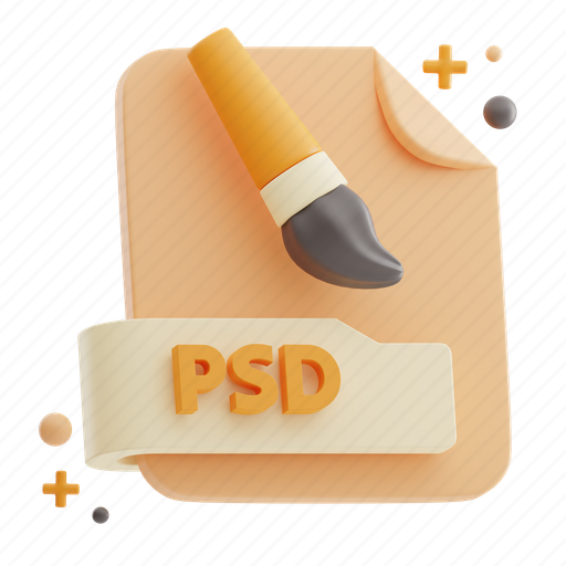 Format, extension, psd, paper, file, page, file type 3D illustration - Download on Iconfinder