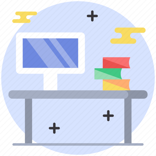 Table, computer, desk, home, office, workplace, interior icon - Download on Iconfinder