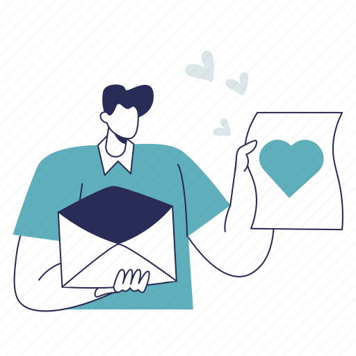 Love letter, mail, invitation, envelope, proposal, heart, love romance illustration - Download on Iconfinder