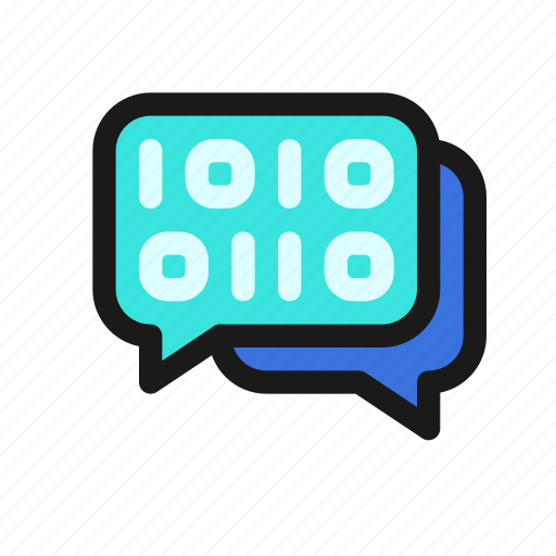Binary, communication, speech, language, processing, chat, message icon - Download on Iconfinder