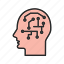 human processor, human brain, artificial intelligence, head, mind, cpu, thinking, brainstorm