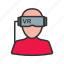 virtual reality, vr, augmented reality, gadget, headset, technology, entertainment, game 