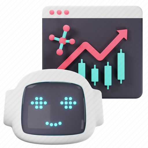Robotic, predictions, future, chart, increase, predictive, data icon - Download on Iconfinder