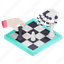 play, chess, strategy, robot, human, game, battle, piece 