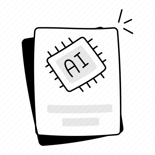 Ai reports, ai documents, ai data, ai processing, ai processor illustration - Download on Iconfinder