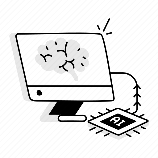 Brain processing, deep learning, machine learning, ai learning, ai brain illustration - Download on Iconfinder