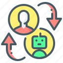 chat, bot, chatbot, artificial, intelligence, ai, person, interaction