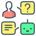 chat, bot, chatbot, artificial, intelligence, ai, person, interaction, question