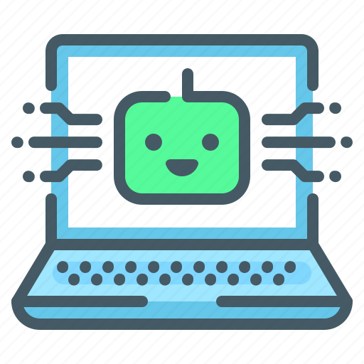 Laptop, ai, artificial, intelligence, assistant, bot icon - Download on Iconfinder