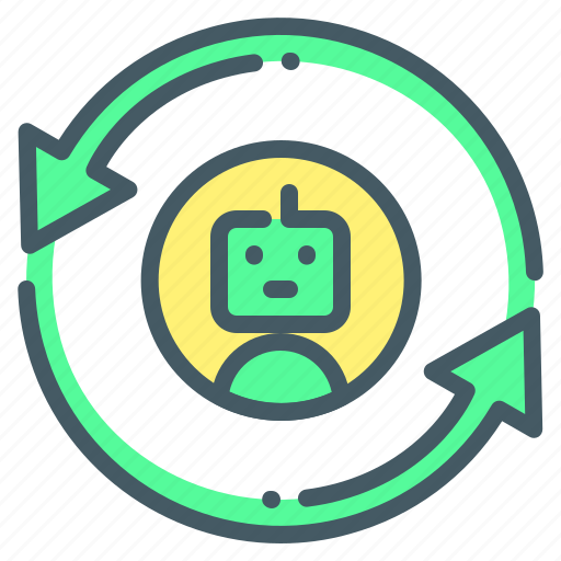 Robot, update, arrows, bot, round icon - Download on Iconfinder
