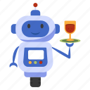 robot waiter, robot assistant, ai, artificial intelligence, serving drink