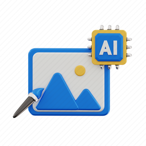 Ai image generator, ai, image, generator, technology, digital, machine 3D illustration - Download on Iconfinder