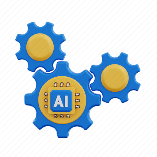 Ai machine, robot, ai, machine, deep learning, robotics technology, artificial data 3D illustration - Download on Iconfinder