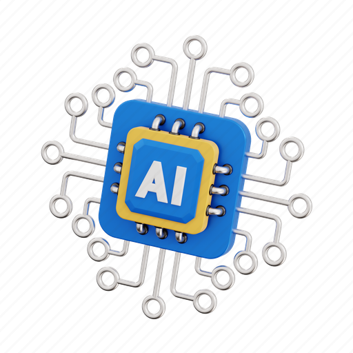 Chip, artificial intelligence, micro chip, processor chip, technology, circuit, ai 3D illustration - Download on Iconfinder
