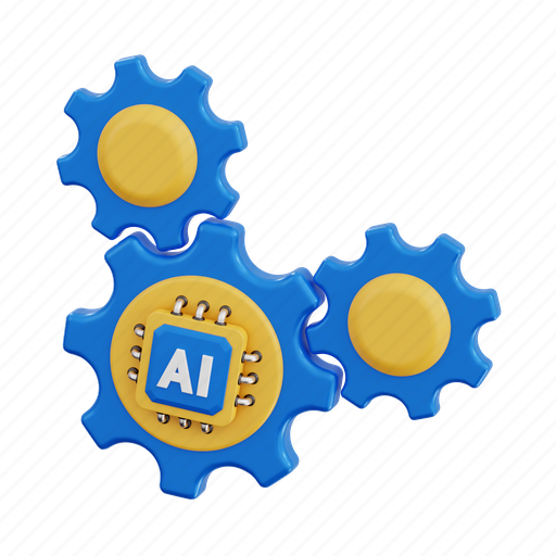 Ai machine, robot, ai, machine, deep learning, robotics technology, artificial data 3D illustration - Download on Iconfinder