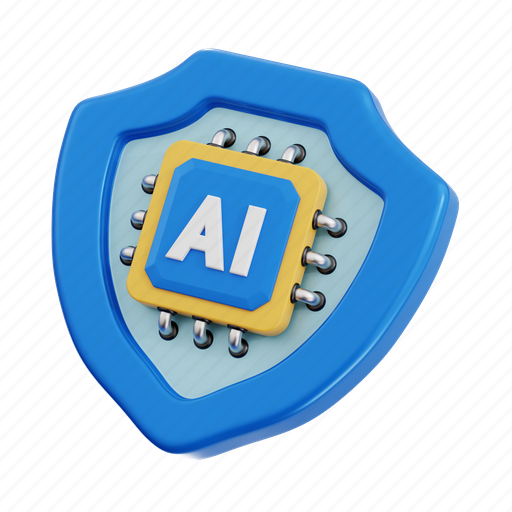 Ai protection, protection, ai, lock, security, safety, cyber security 3D illustration - Download on Iconfinder