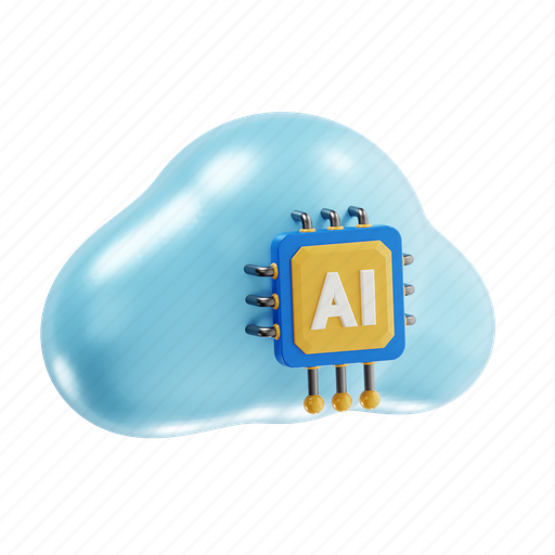 Ai cloud, ai, cloud, network, cloud computing, cloud network, cloud technology 3D illustration - Download on Iconfinder