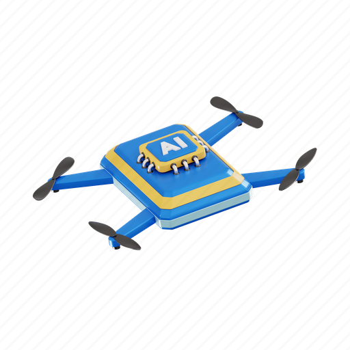 Ai drone, ai, technology, robot, machine, machine learning, artificial intelligence 3D illustration - Download on Iconfinder